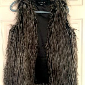 Grey greys fluffy vest